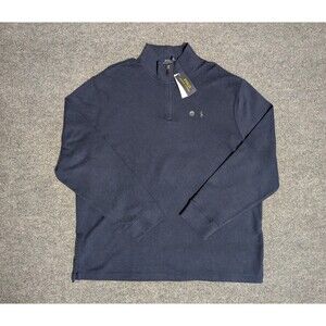 Polo Ralph Lauren Sweater Mens Size XXL Estate Rib Quarter Zip Navy